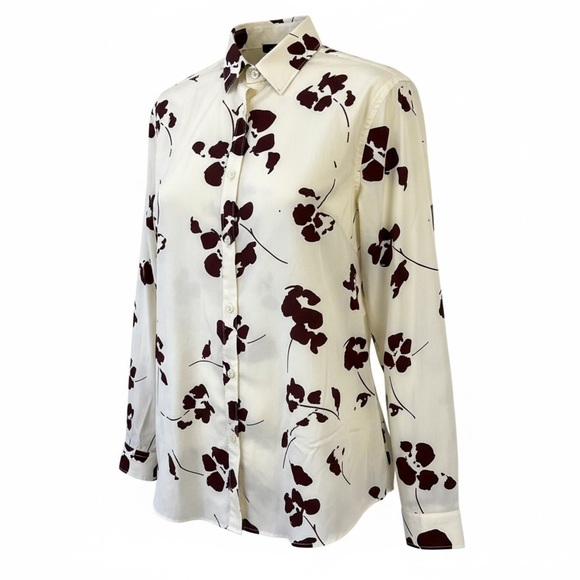 EXPRESS FLOWER PRINT BUTTON DOWN Cotton SHIRT TOP SIZE SMALL SLIM WOMENS - Picture 2 of 13